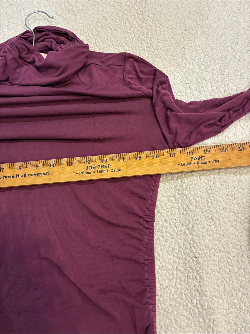 Soft Surroundings Plum Ruched Turtleneck Top | Size S - Picture 11 of 12